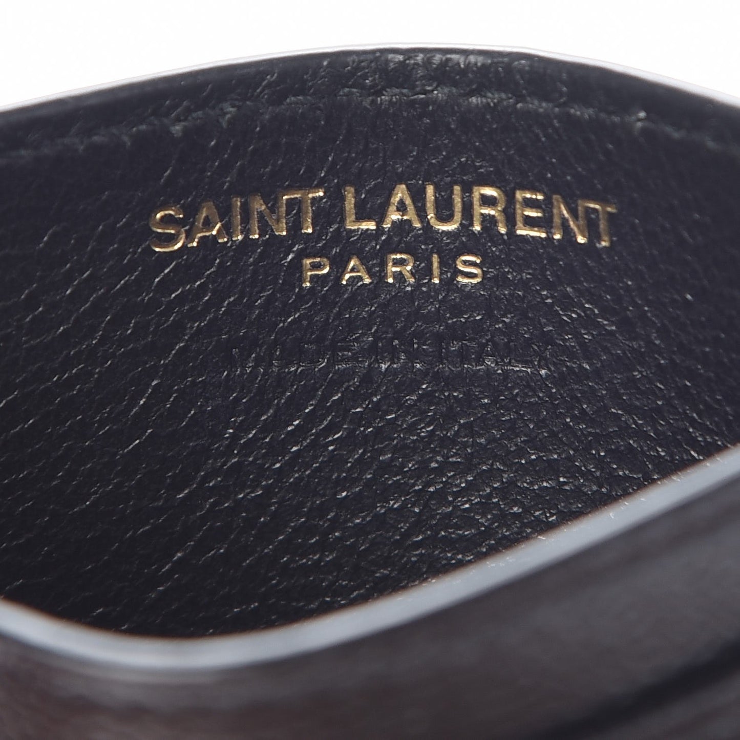Grain De Poudre Matelasse Chevron Monogram Credit Card Case Black