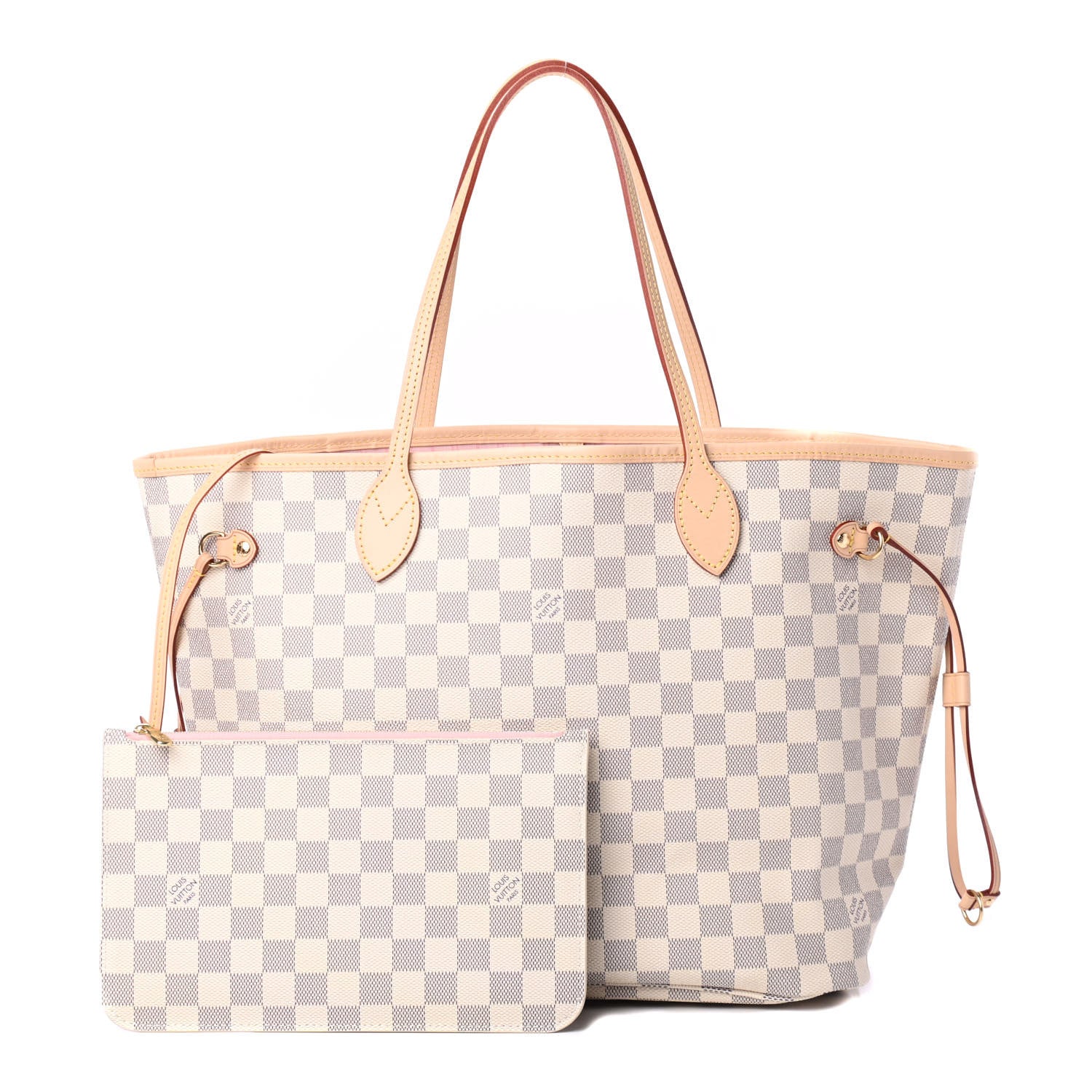 Louis Vuitton Damier Azur Neo Neverfull MM Rose Ballerine 1 of 4