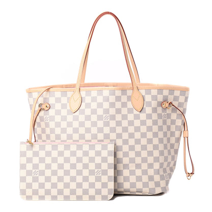 Louis Vuitton Damier Azur Neo Neverfull MM Rose Ballerine 1 of 4