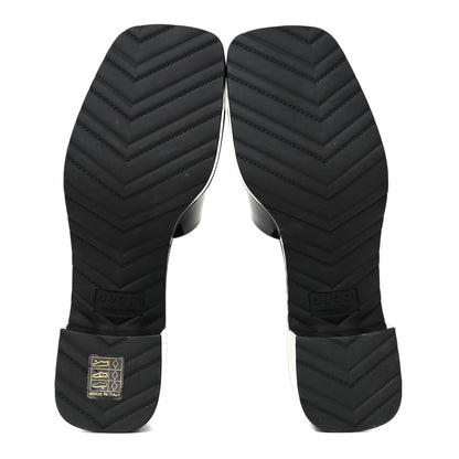 Gucci Rubber Gucci Logo Womens Platform 20/60mm Slide Sandals 36 Black 5 of 7