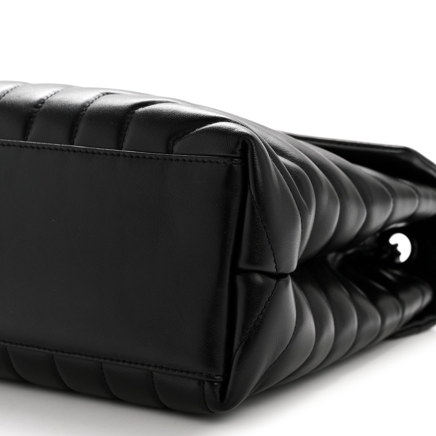 Saint Laurent Calfskin Y Quilted Monogram Monochrome Medium Loulou Chain Satchel Black 10 of 13