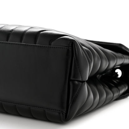 Saint Laurent Calfskin Y Quilted Monogram Monochrome Medium Loulou Chain Satchel Black 10 of 13