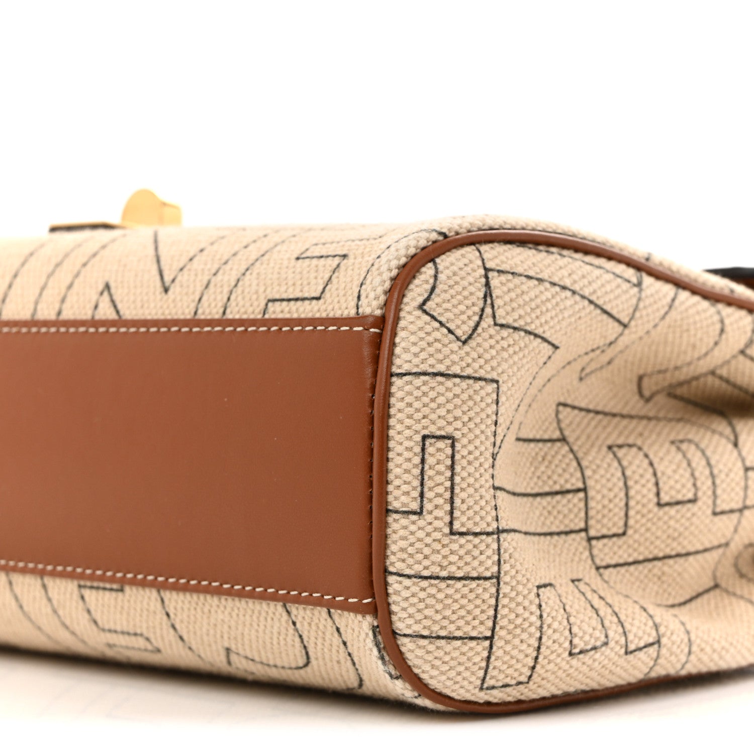 Celine Canvas Smooth Calfskin Teen 16 Crossbody Bag Natural Tan 10 of 13
