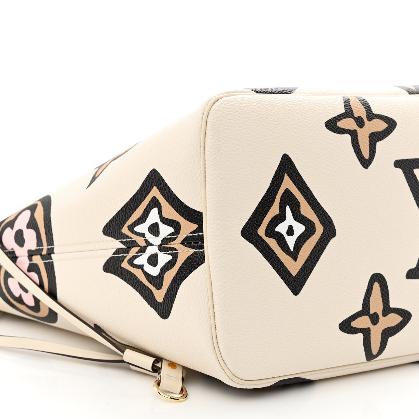 Monogram Giant Wild at Heart Neverfull MM Creme