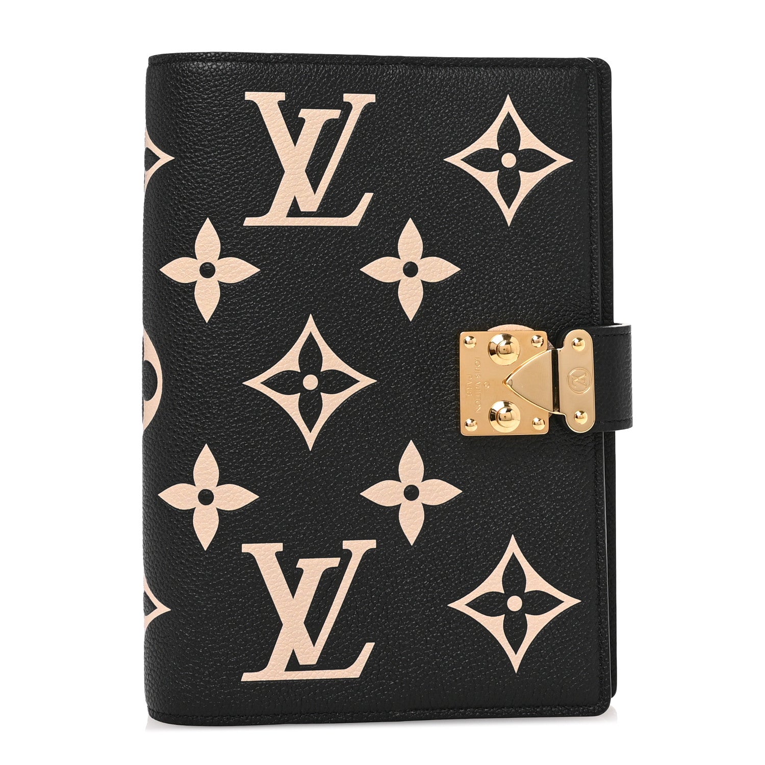 Louis Vuitton Empreinte Monogram Giant Paul Notebook Cover MM Black Beige 1 of 6
