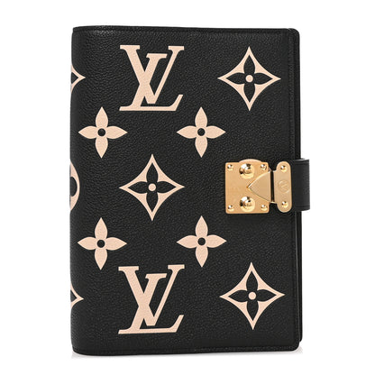 Louis Vuitton Empreinte Monogram Giant Paul Notebook Cover MM Black Beige 1 of 6