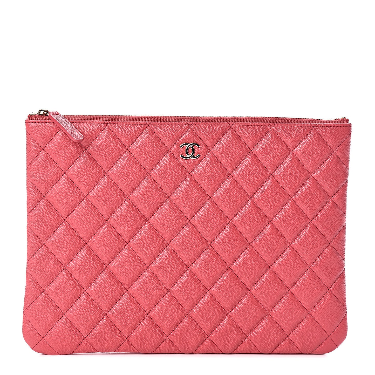 Caviar Quilted Medium Cosmetic Case Pink