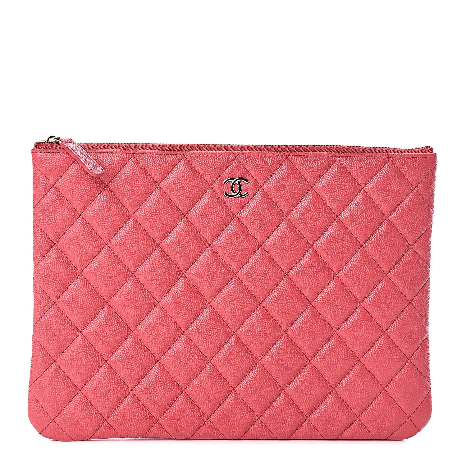 Chanel Caviar Quilted Medium Cosmetic Case Pink 1 of 7