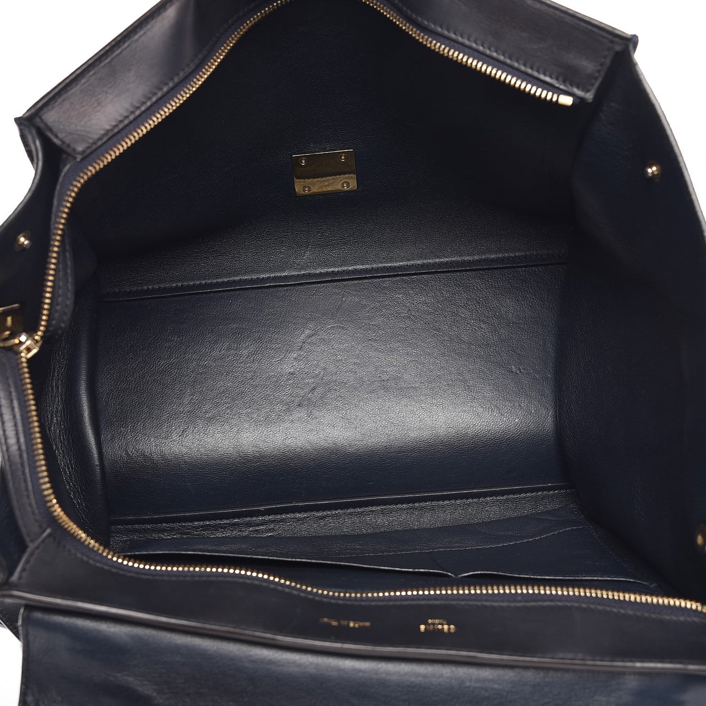 Smooth Calfskin Suede Medium Trapeze Black