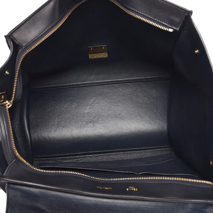 Celine Smooth Calfskin Suede Medium Trapeze Black 6 of 9