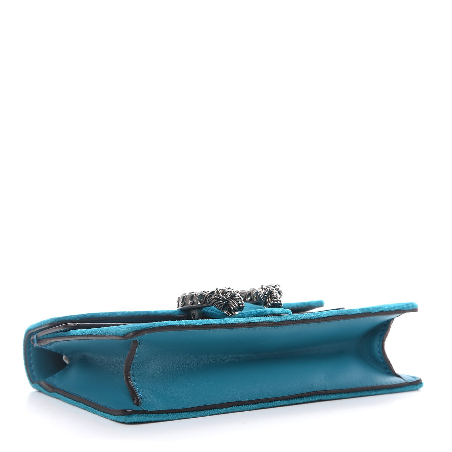 Velvet Super Mini Dionysus Shoulder Bag Pavone Cyan