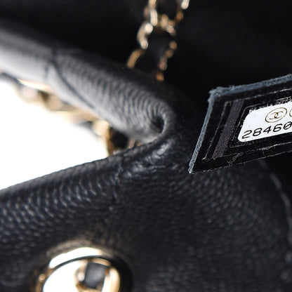 Chanel Caviar Quilted Large Rolled Up Bucket Drawstring Bag Black 6 of 9