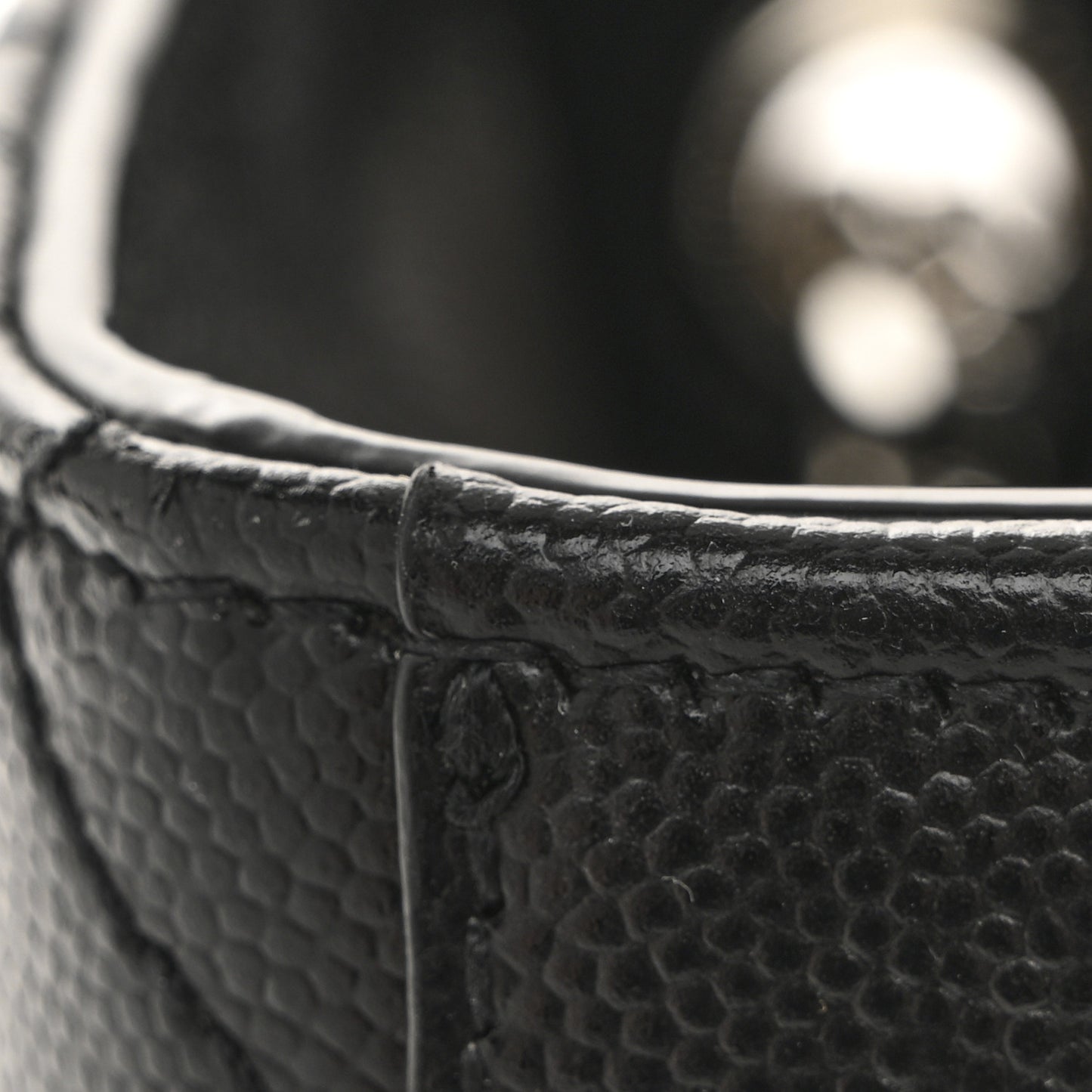 Grain De Poudre Textured Mixed Matelasse Triquilt Small Monogram Satchel Black