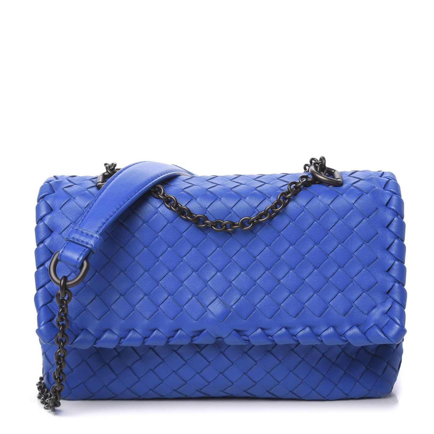 Nappa Intrecciato Baby Olimpia Shoulder Bag Signal Blue