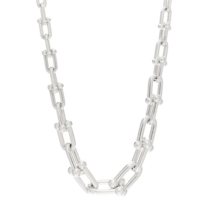 Tiffany Sterling Silver HardWear Graduated Link Necklace 1 of 5