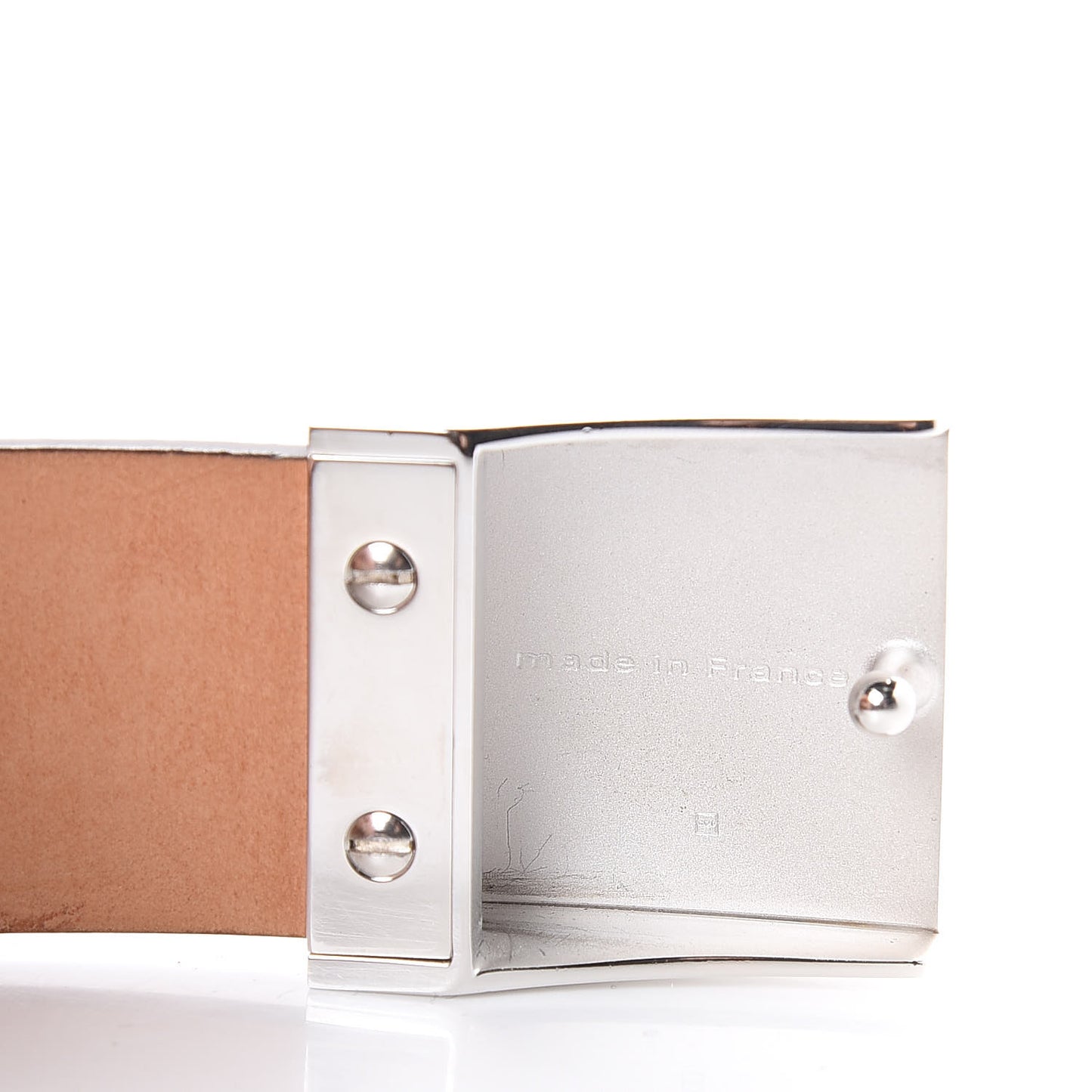 Monogram Ceinture Belt Silver Buckle 80 32