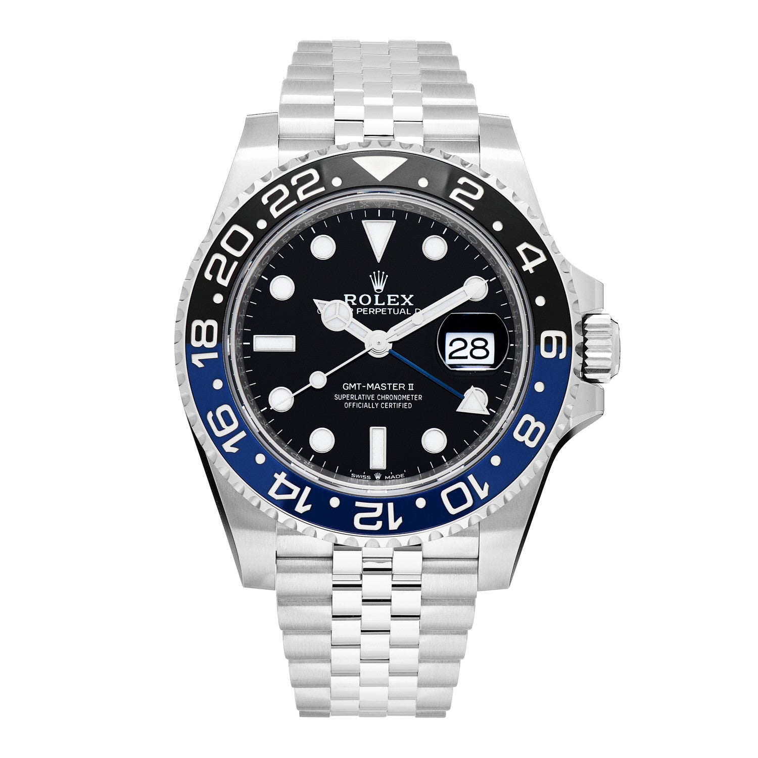 Rolex Stainless Steel 40mm Oyster Perpetual Date GMT Master Ⅱ Batgirl Watch 126710BLNR 1 of 5