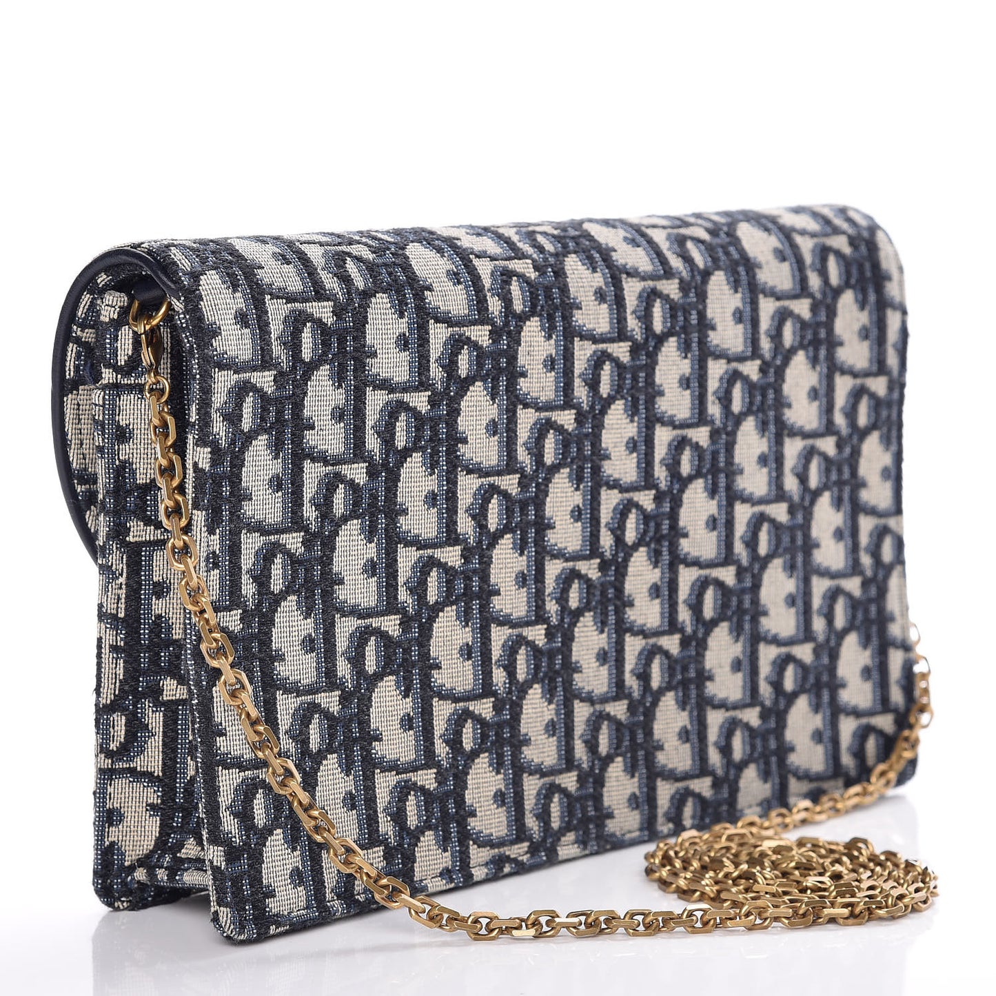 Oblique Saddle Chain Pouch Blue