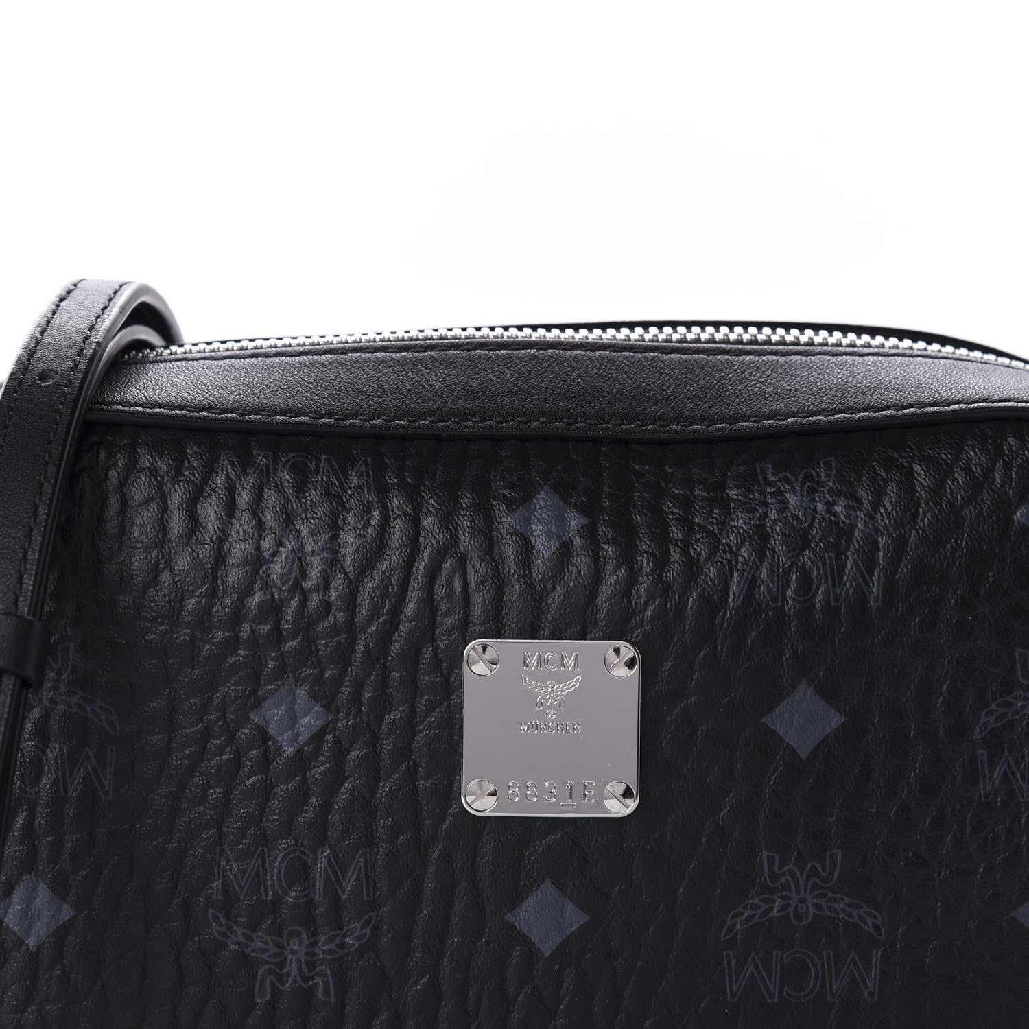 MCM Visetos Camera Crossbody Bag Black 10 of 10