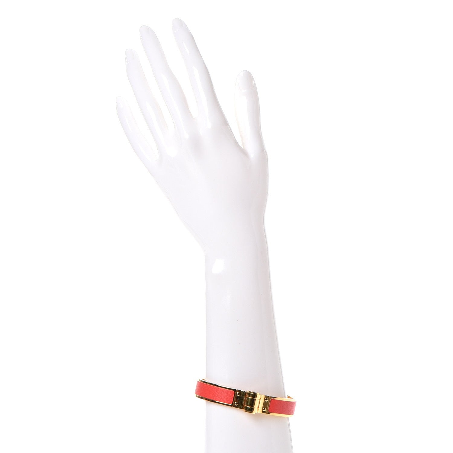 Hermes Epsom Charniere Uni Narrow Hinged Bracelet M Rose Jaipur 2 of 7