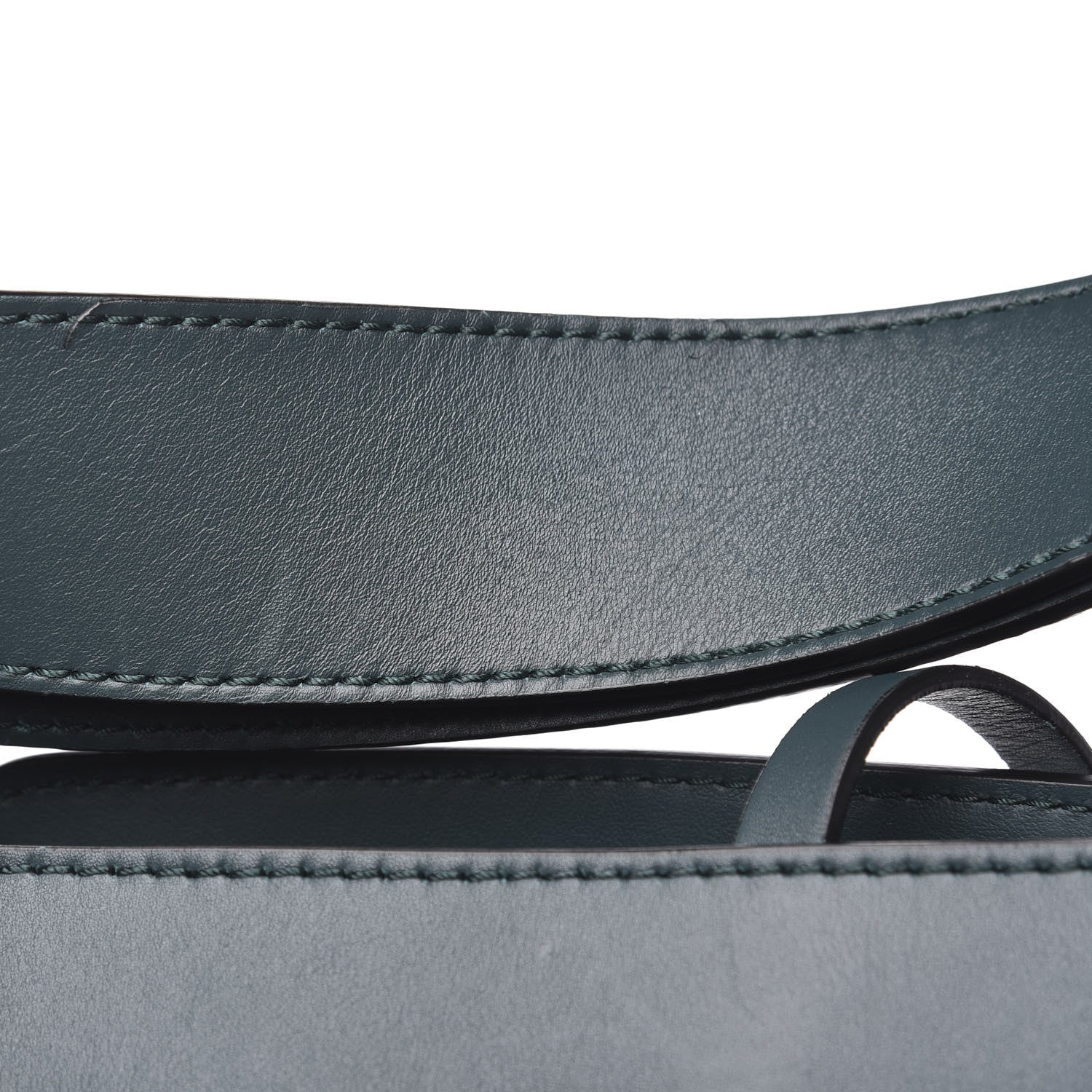 Burberry Calfskin Linen The Large Bucket Bag Dark Cyan 9 of 11
