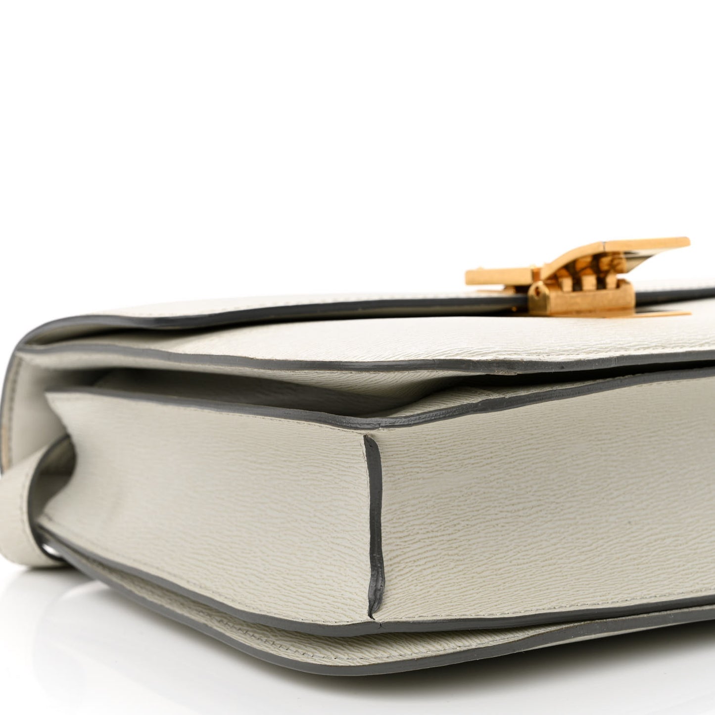 Liege Calfskin Medium Classic Box Flap Bag Pale Grey
