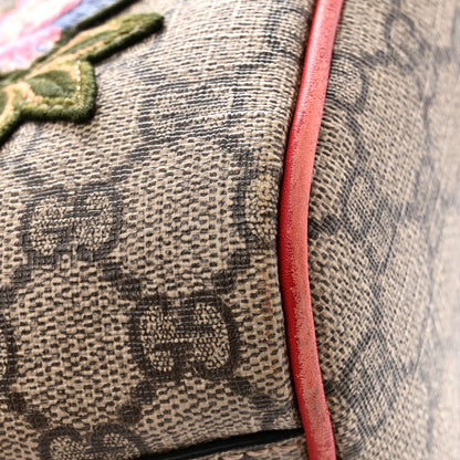 Gucci GG Supreme Monogram Kingsnake Heart Embroidered Medium Boston Hibiscus Red 11 of 15