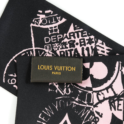 Louis Vuitton Silk Boarding Bandeau Black Pink 4 of 5