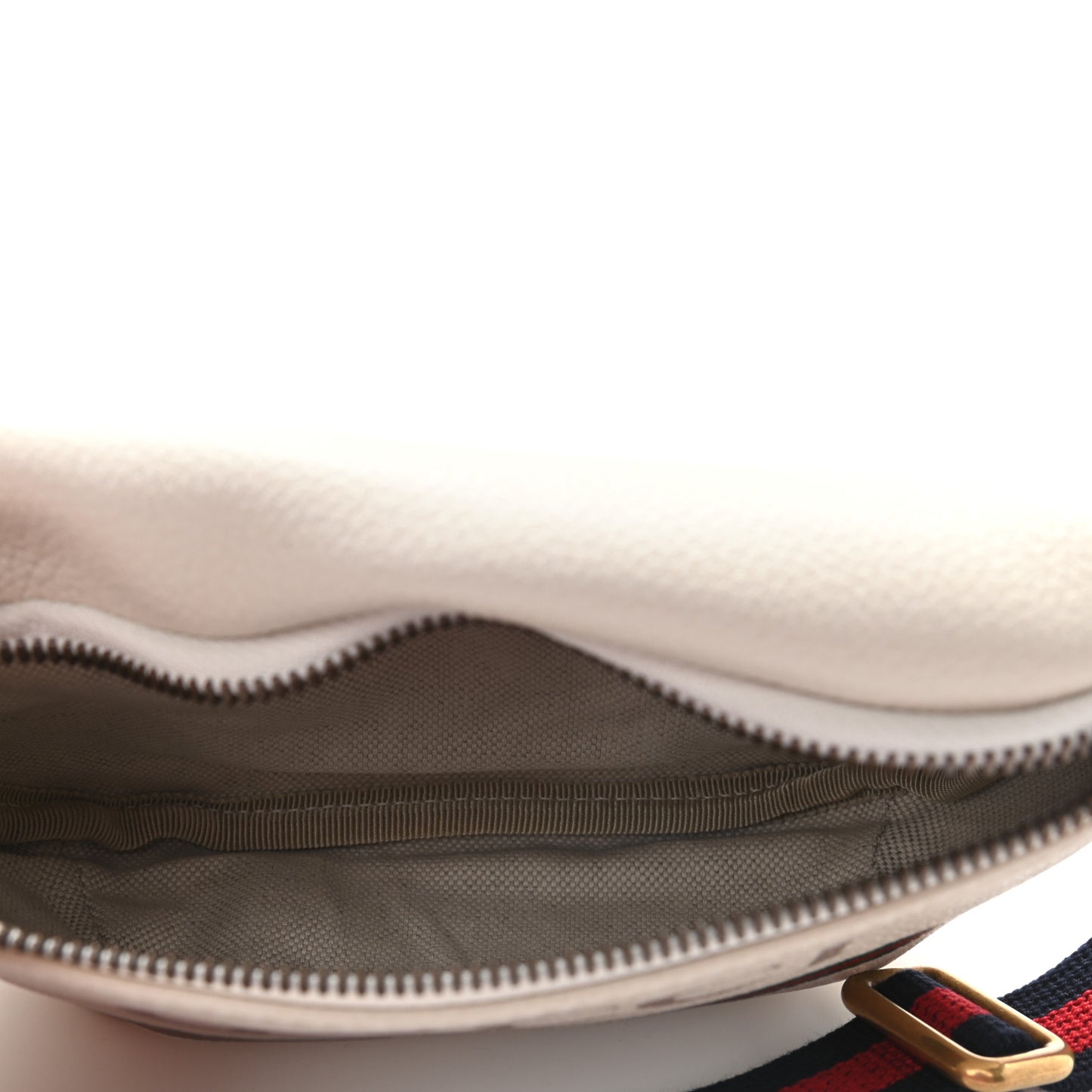 Grained Calfskin Small Logo Belt Bag White