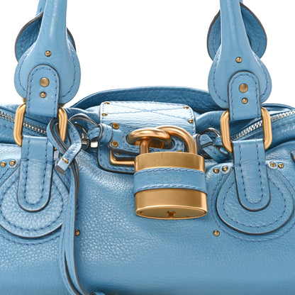 Chloe Calfskin Medium Paddington Satchel Light Blue 8 of 12