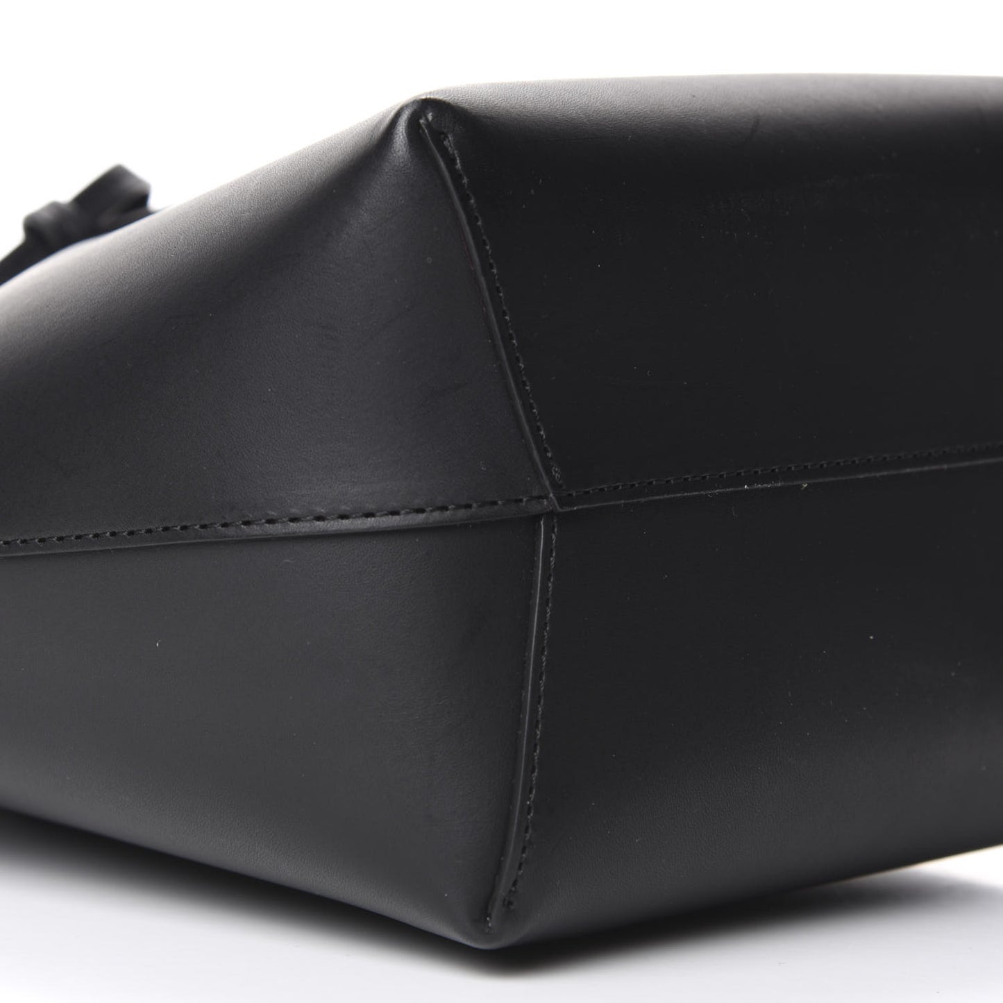 Calfskin Mini Bucket Bag Black Flamma