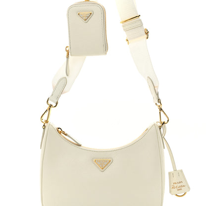 Prada Saffiano Re-Edition 2005 Shoulder Bag White 7 of 9