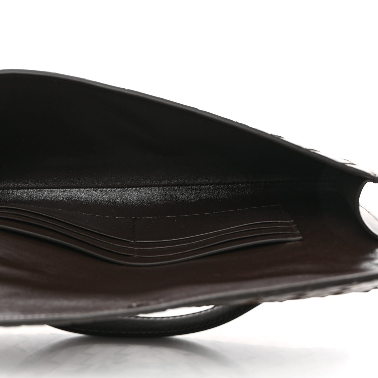 Nappa Intrecciato Long Andiamo Top Handle Clutch Fondant
