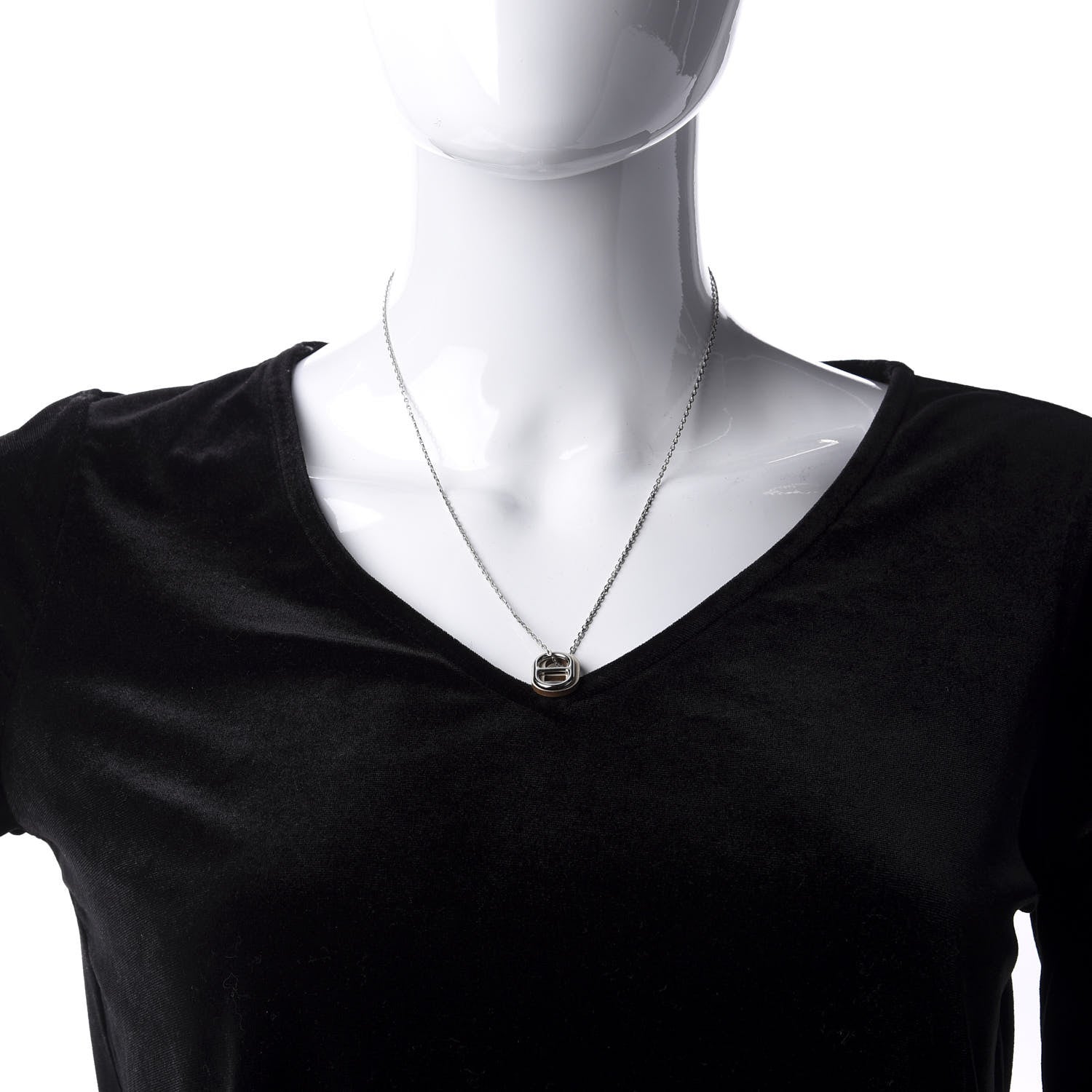 Hermes Swift O'Maillon Pendant Necklace White 2 of 8