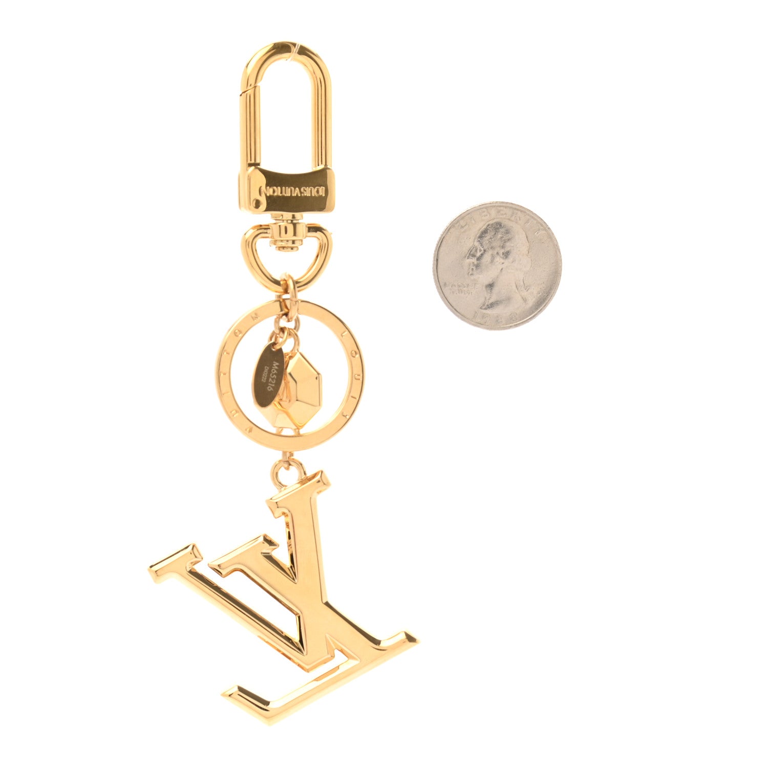 Louis Vuitton LV Facettes Bag Charm Key Holder Gold 2 of 5