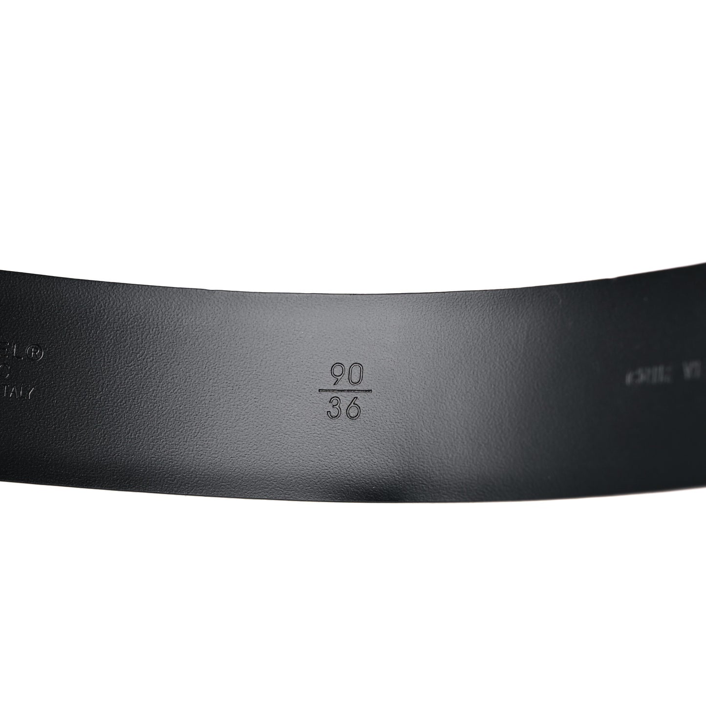 Patent Plexiglass CC Boy Belt 90 36 Black Beige