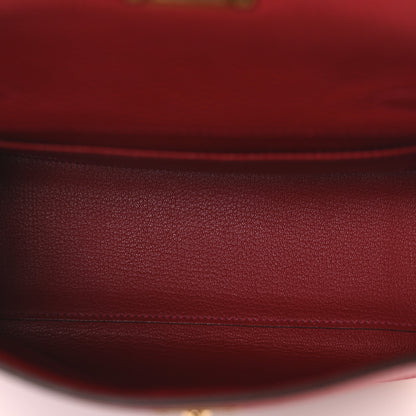 Hermes Taurillon Clemence Kelly Ado Backpack Rouge Casaque 5 of 11