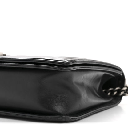Chanel Calfskin Embossed Stitch Large Boy Flap Black 10 of 14