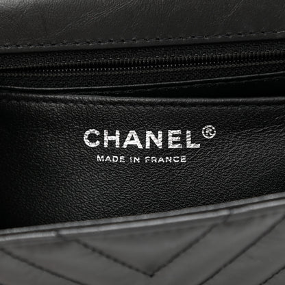 Chanel Aged Calfskin Chevron Quilted 2.55 Reissue Mini Flap So Black 6 of 10