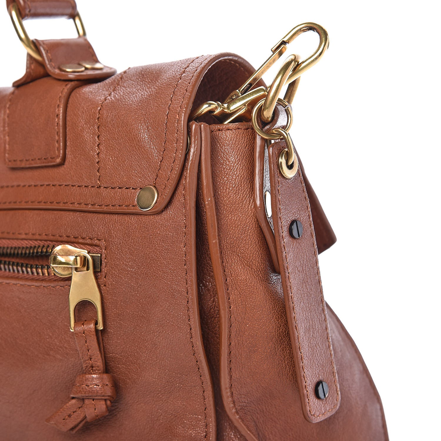 Proenza Schouler Lambskin Medium PS1 Satchel Saddle 12 of 12