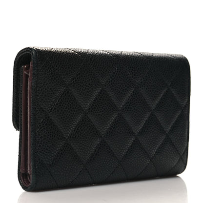 Chanel Caviar Quilted Medium Flap Wallet Black 4 of 11