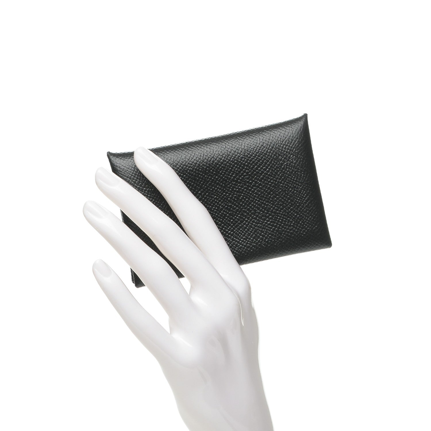 Hermes Epsom Calvi Card Case Black 2 of 6