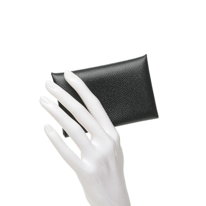 Hermes Epsom Calvi Card Case Black 2 of 6