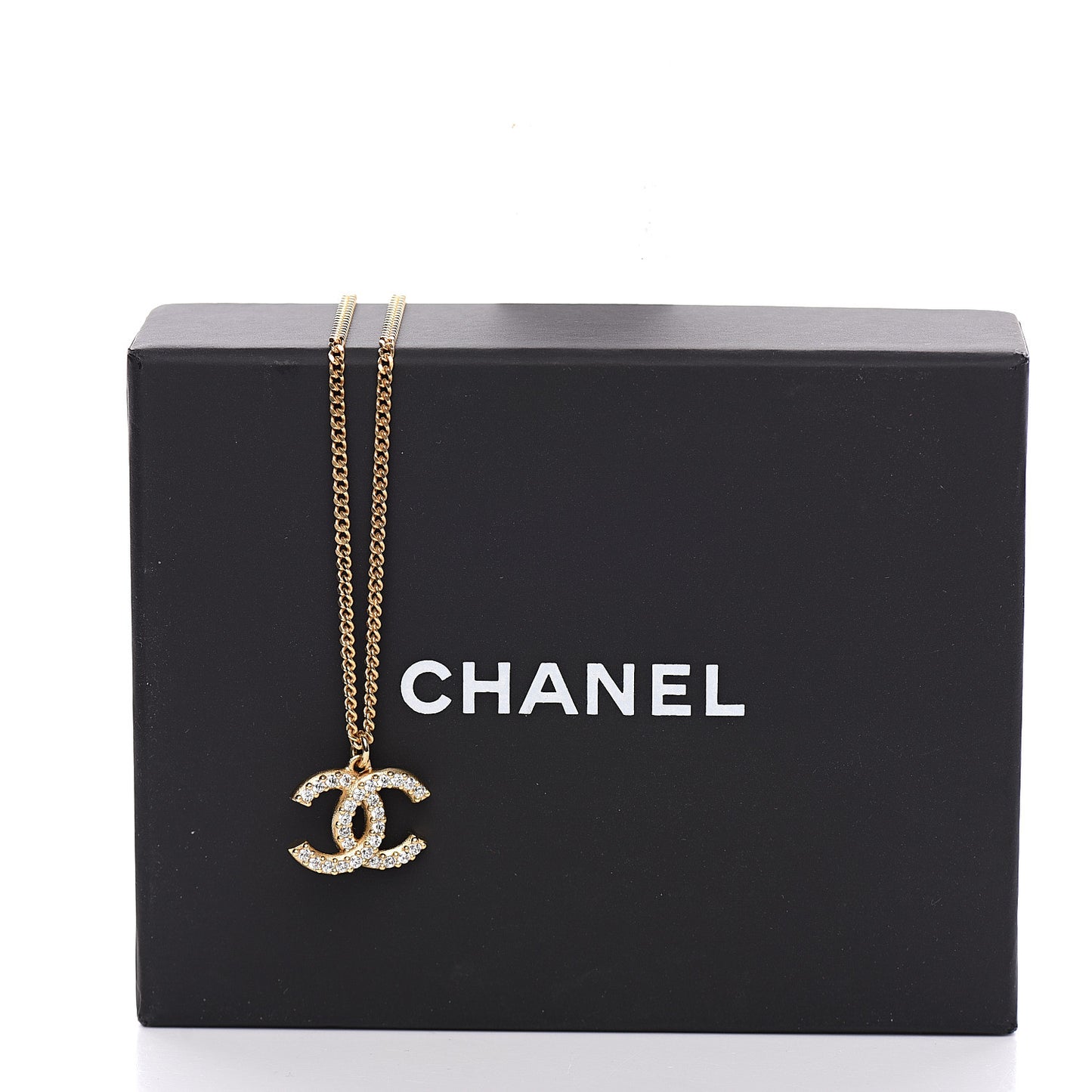 Crystal CC Necklace Gold