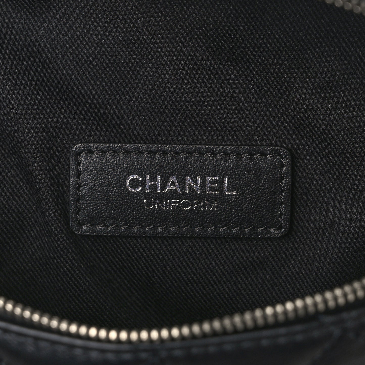 Calfskin Quilted Waist Belt Bag Black