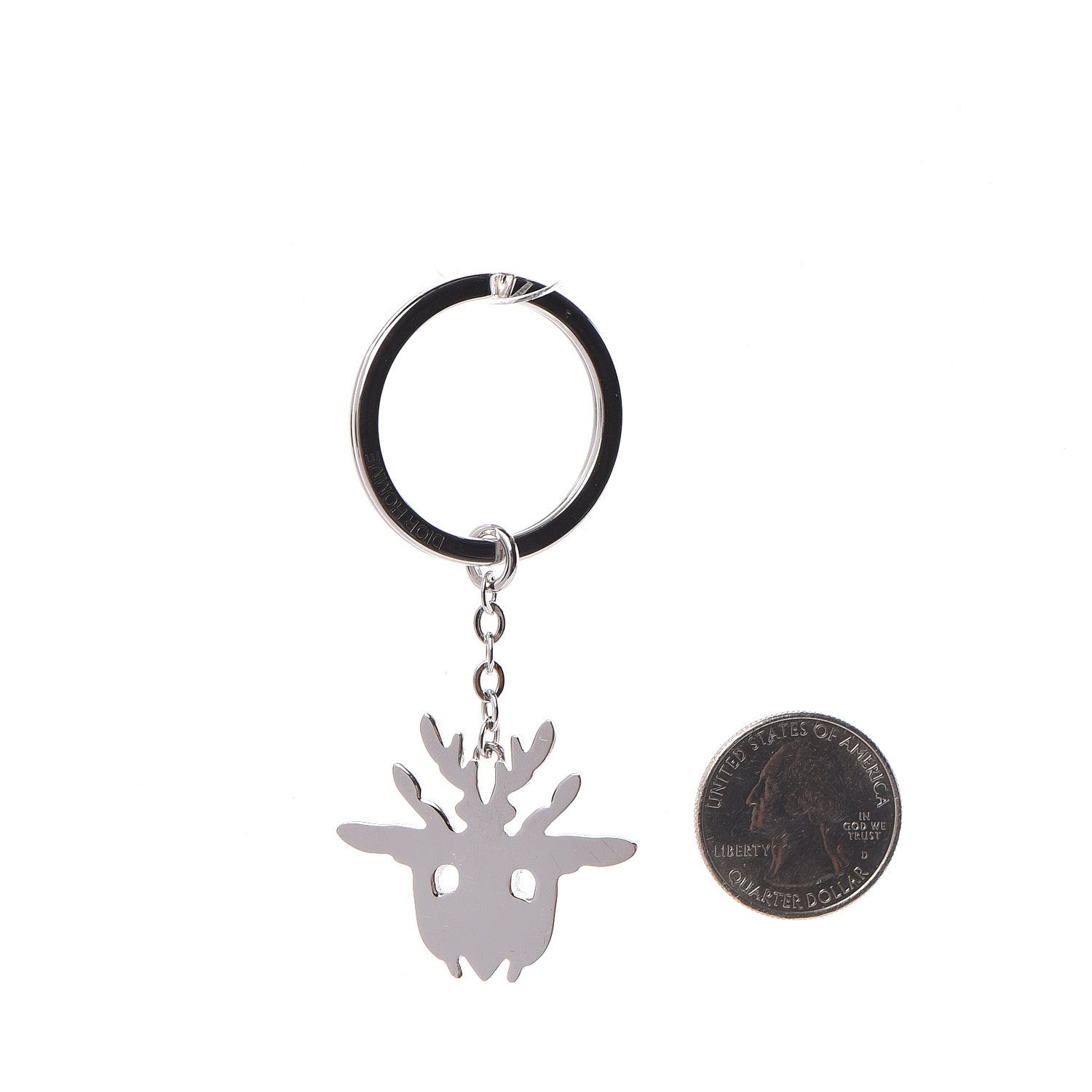Christian Dior Palladium Bee Charm Key Ring 2 of 2