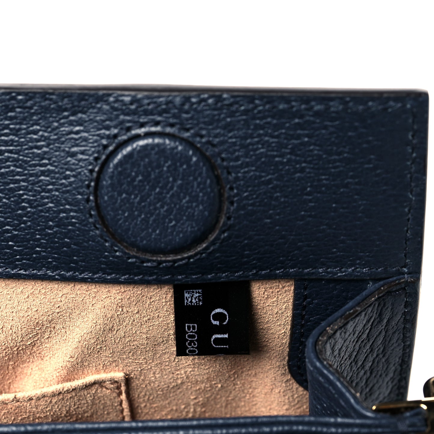 Textured Calfskin Web Small Ophidia Chain Shoulder Bag Blue Agata