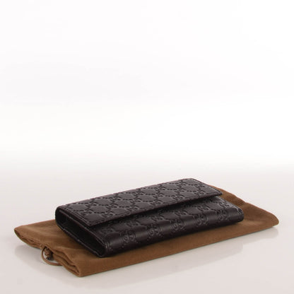 Gucci Guccissima Continental Flap Wallet Chocolate 4 of 7