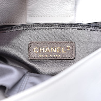 Chanel Grained Calfskin Metal Mosaic Flap White 6 of 10