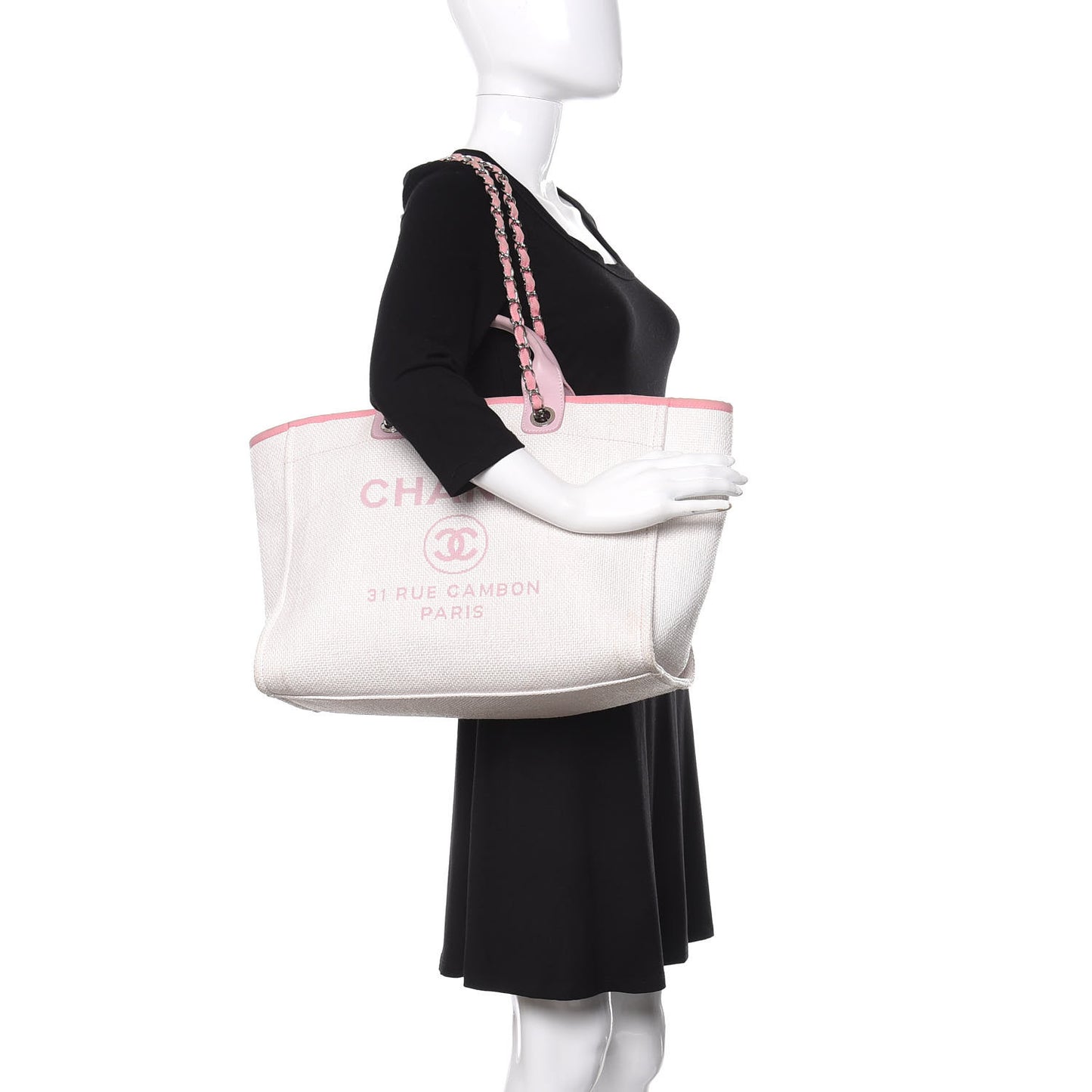 Canvas Medium Deauville Tote Pink